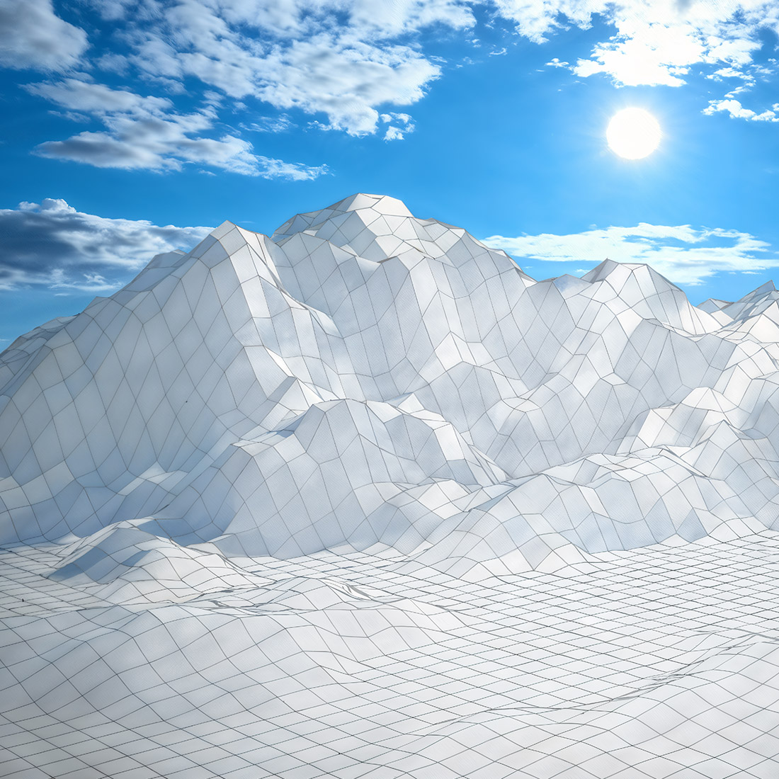 3D Modell von einem Hügel